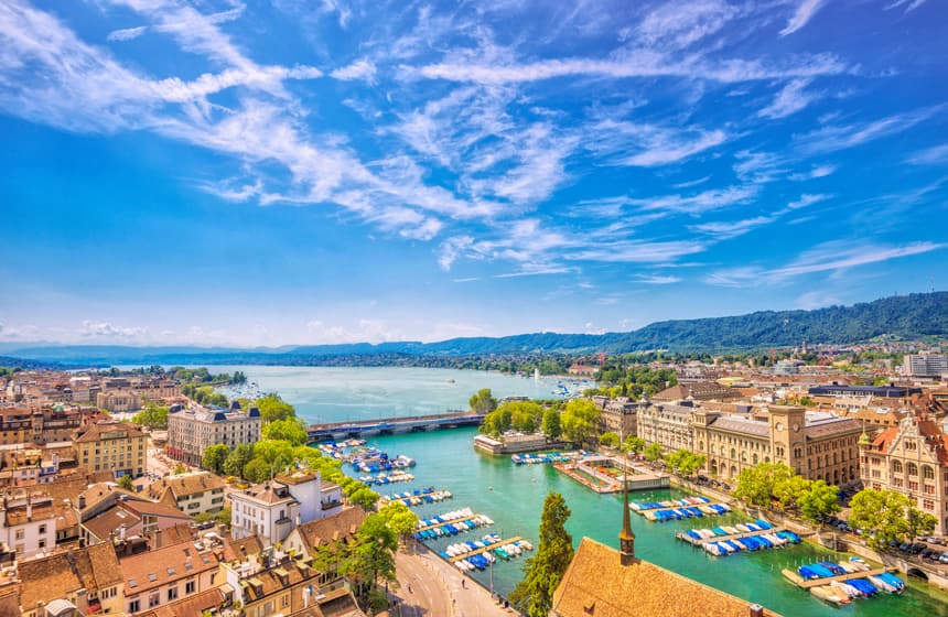 Die Aussicht über den Zürichsee