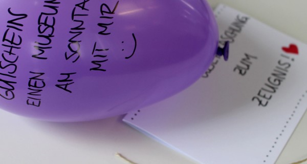 Geschenke zum Zeugnis