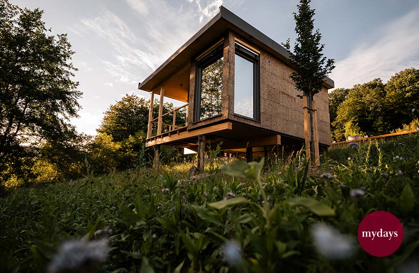Ein Chalet auf einem Berg