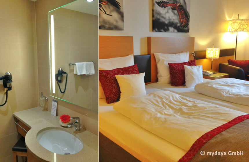 Die Zimmer im Travelcharme Fürstenhaus sind ausreichend groß, hochwertig eingerichtet und sehr gut gepflegt.