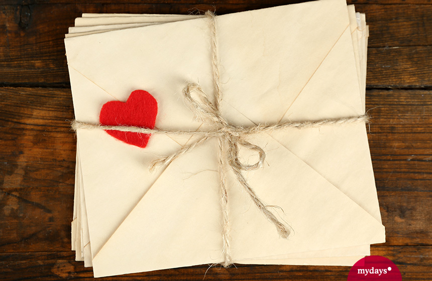 Ein Stapel Liebesbriefe