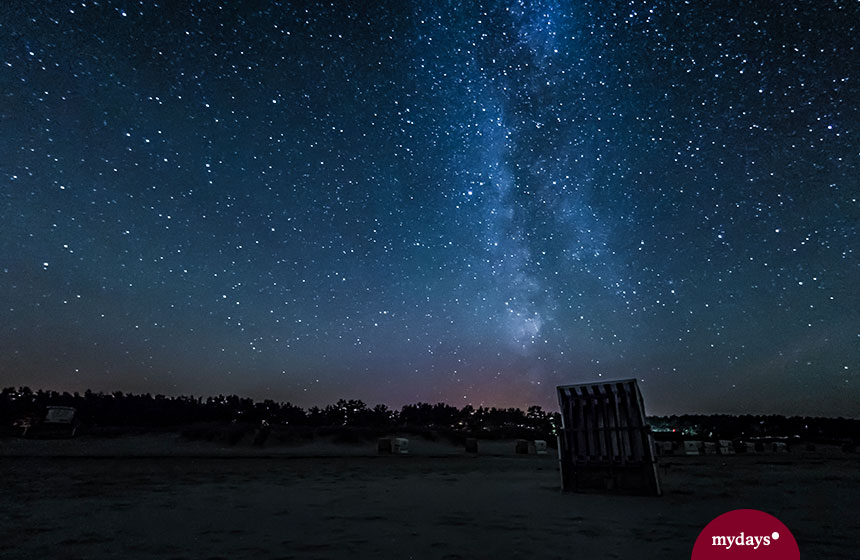 Ein besonderes Erlebnis: Die Sternschnuppennacht im Strandkorb.