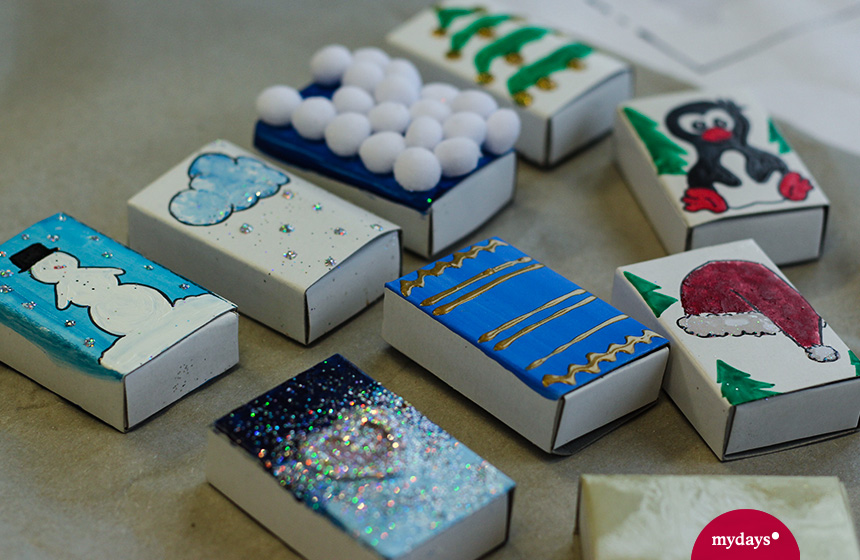 Matchboxes with Christmas motifs