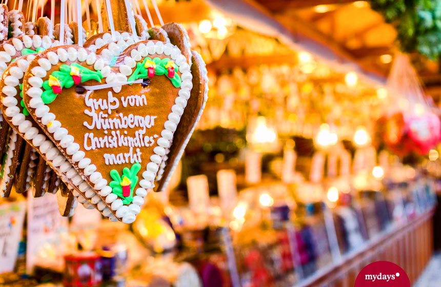 Ein Lebkuchenherz vom Nürnberger Christkindlesmarkt