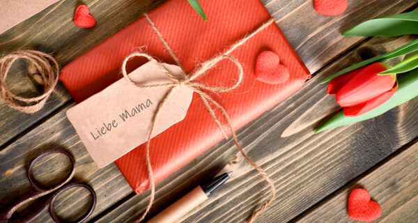 Geschenk Muttertag Blume Schere