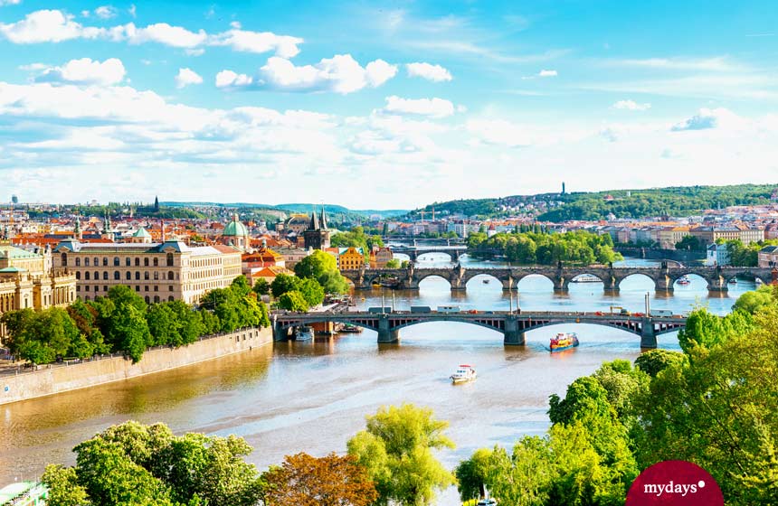 Prag Fluss Panorama
