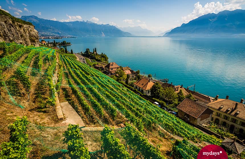 Der Genfer See in der Schweiz
