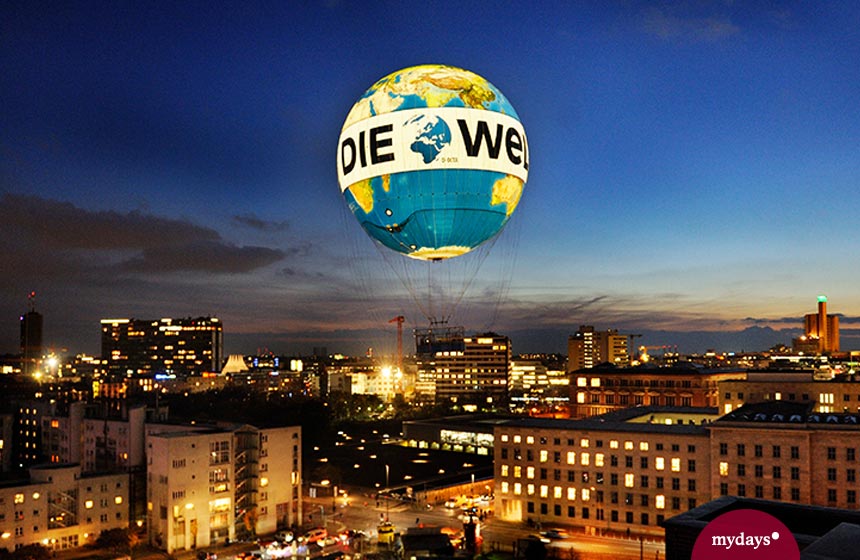 Heiratsantrag im Welt Ballon Berlin