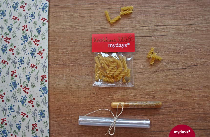Essensgutschein verpacken als DIY Nuderpackung