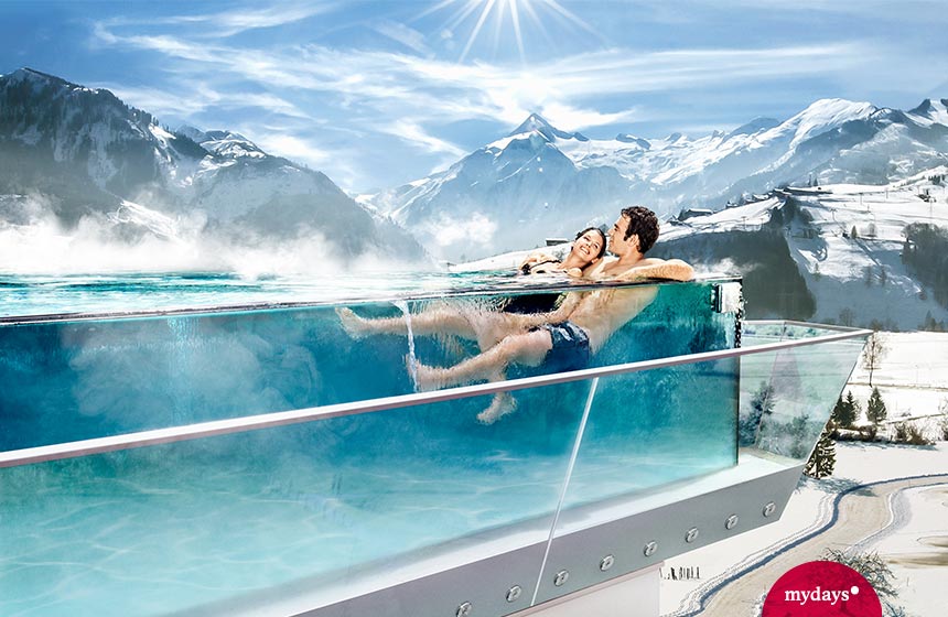 wellnesshotel tauern spa winter pool schnee