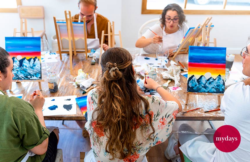 Paint & Drink am Tag der Freundschaft